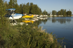 Some people rent bikes, ride them to the float plane base, and then go flightseeing. 